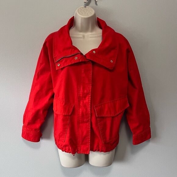 Michael Michael Kors Orange Zip Up Jacket Size M - Picture 1 of 13